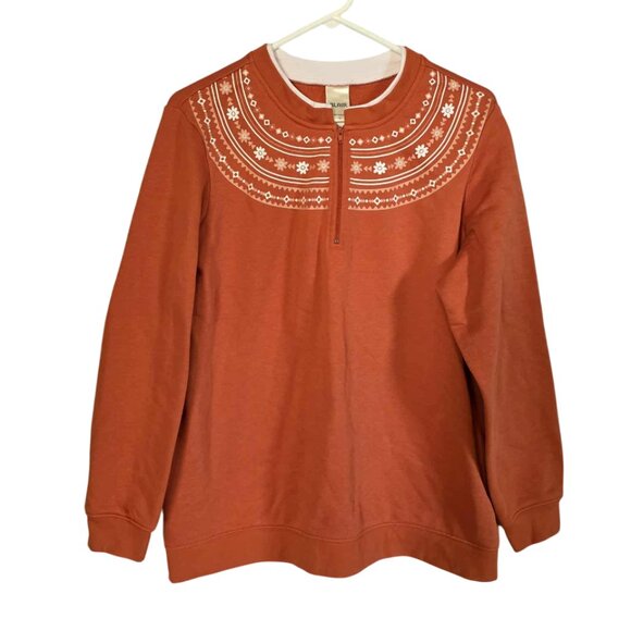 Blair Burnt Orange Quarter Zip Sweatshirt - Picture 1 of 5